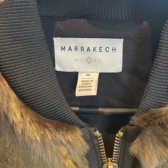 Anthropologie Marrakech camo faux fur bomber jacket - Picture 3 of 6